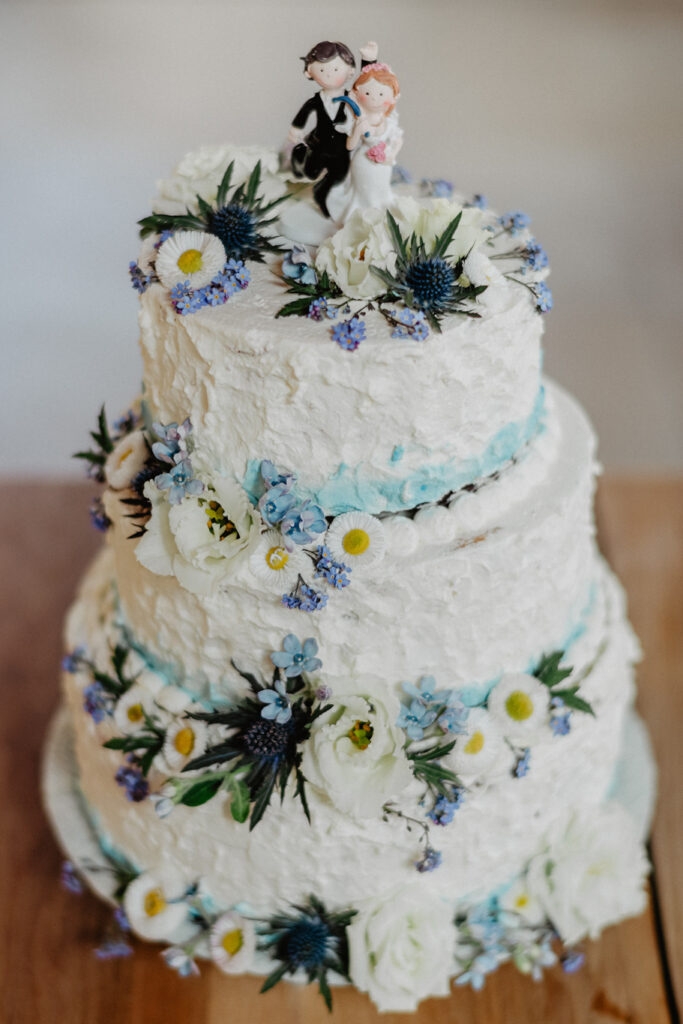 Hochzeitstorte - Hochzeit in Blau